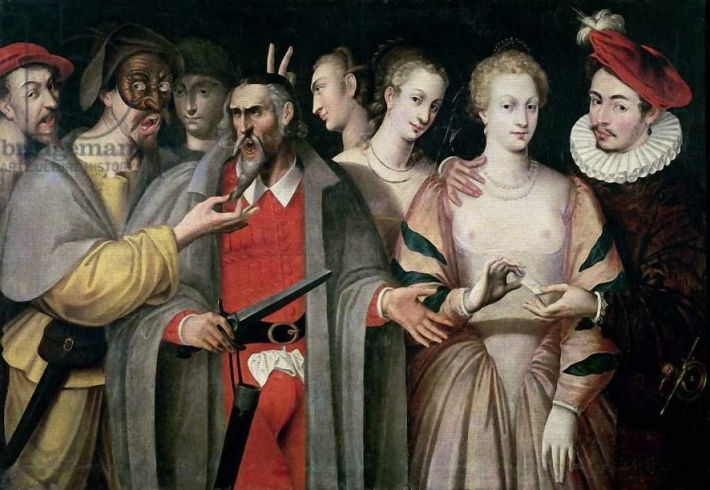 Francois Bunel, “Actors of the Commedia dell'Arte" (1580)