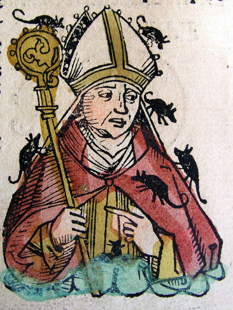 Bishop Hatto illustration from the Nuremberg Chronicle, 1493