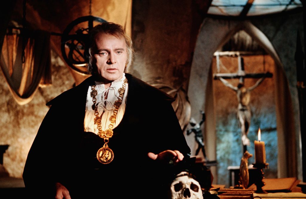 Richard Burton in his 1967 film, Doctor Faustus