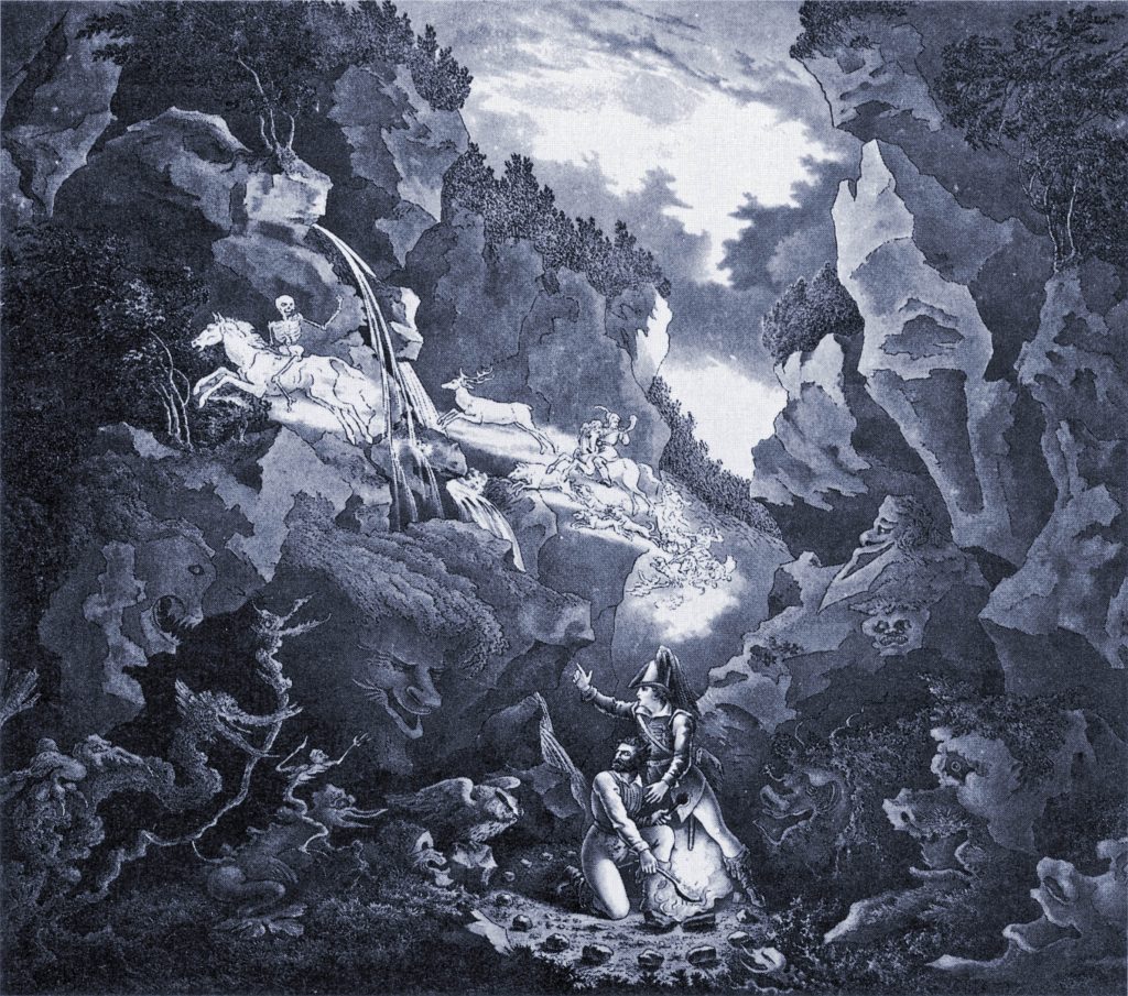 "Wolfs Glen" set design for 1822 production of Der_Freischütz