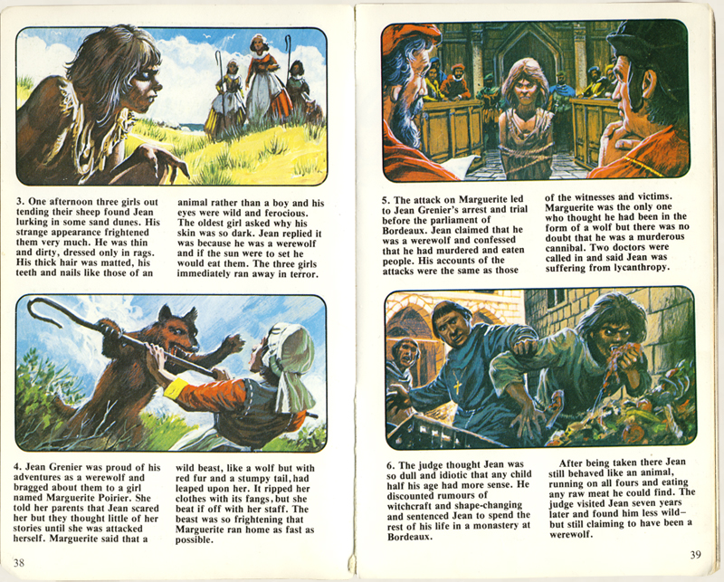 Story of Jean Grenier from "The Usborne Guide To The Supernatural World" (1979)