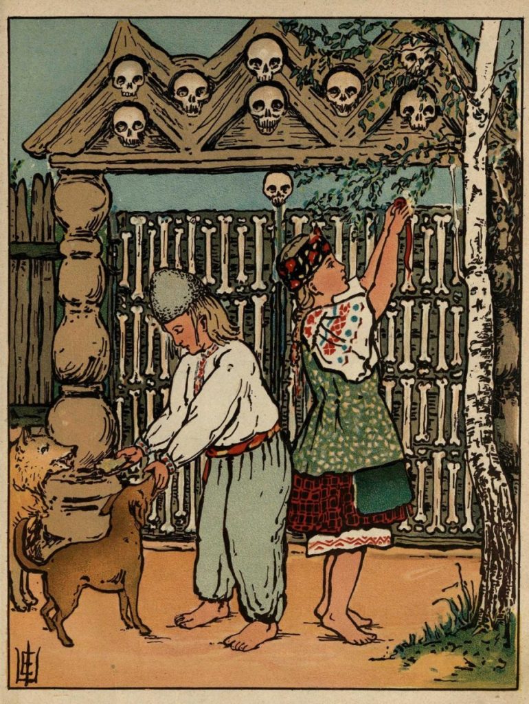 Child slaves of the witch and bone fence, illustration, 1916