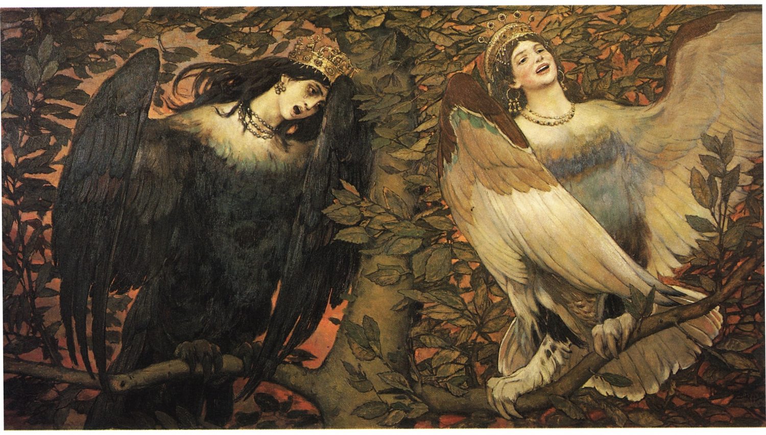 "Sirin and Alkonost. The Birds of Joy and Sorrow" Viktor Vasnetsov, 1896